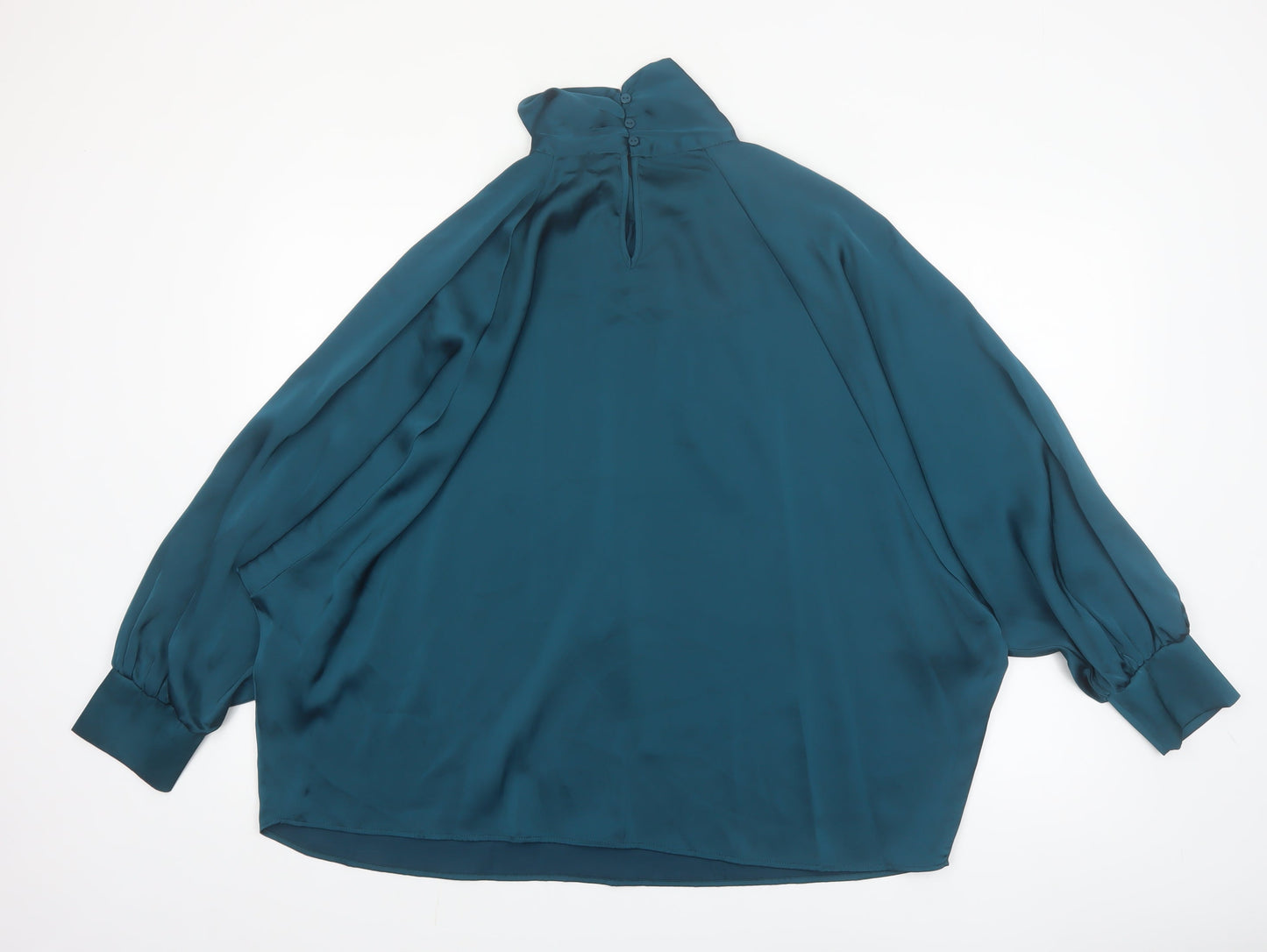 Gallery Women’s Teal Green Polyester Blouse UK 14
