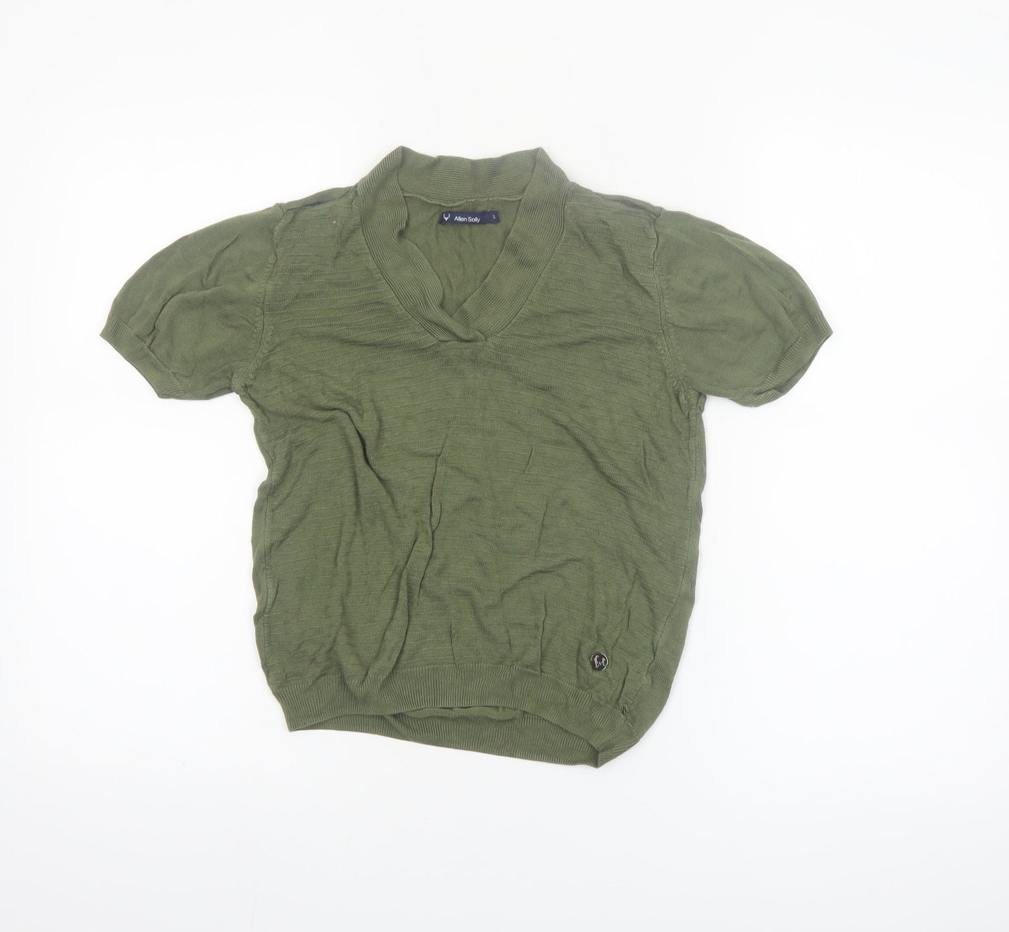 Allen Solly Women’s Green V-Neck Knit Blouse Size S