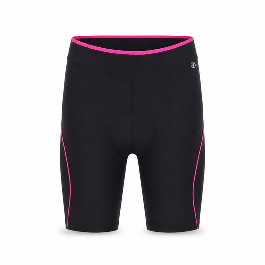 Front view of Dunnes Women Black Medium Biker Activewear Shorts Nylon Blend