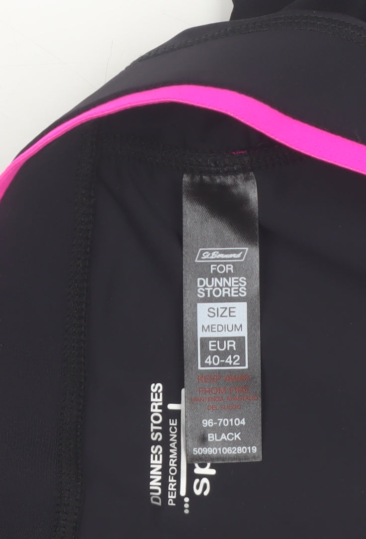Dunnes Stores Women Black Medium Biker Activewear Shorts Nylon Blend