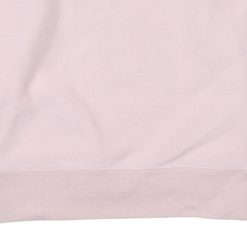 Champion Womens Pink Small Pullover Sweatshirt Crew Neck Logo Cotton Blend