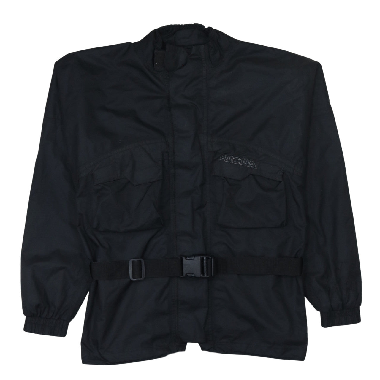 Richa Men's Black XS Waterproof Motorcycle Jacket with Belt