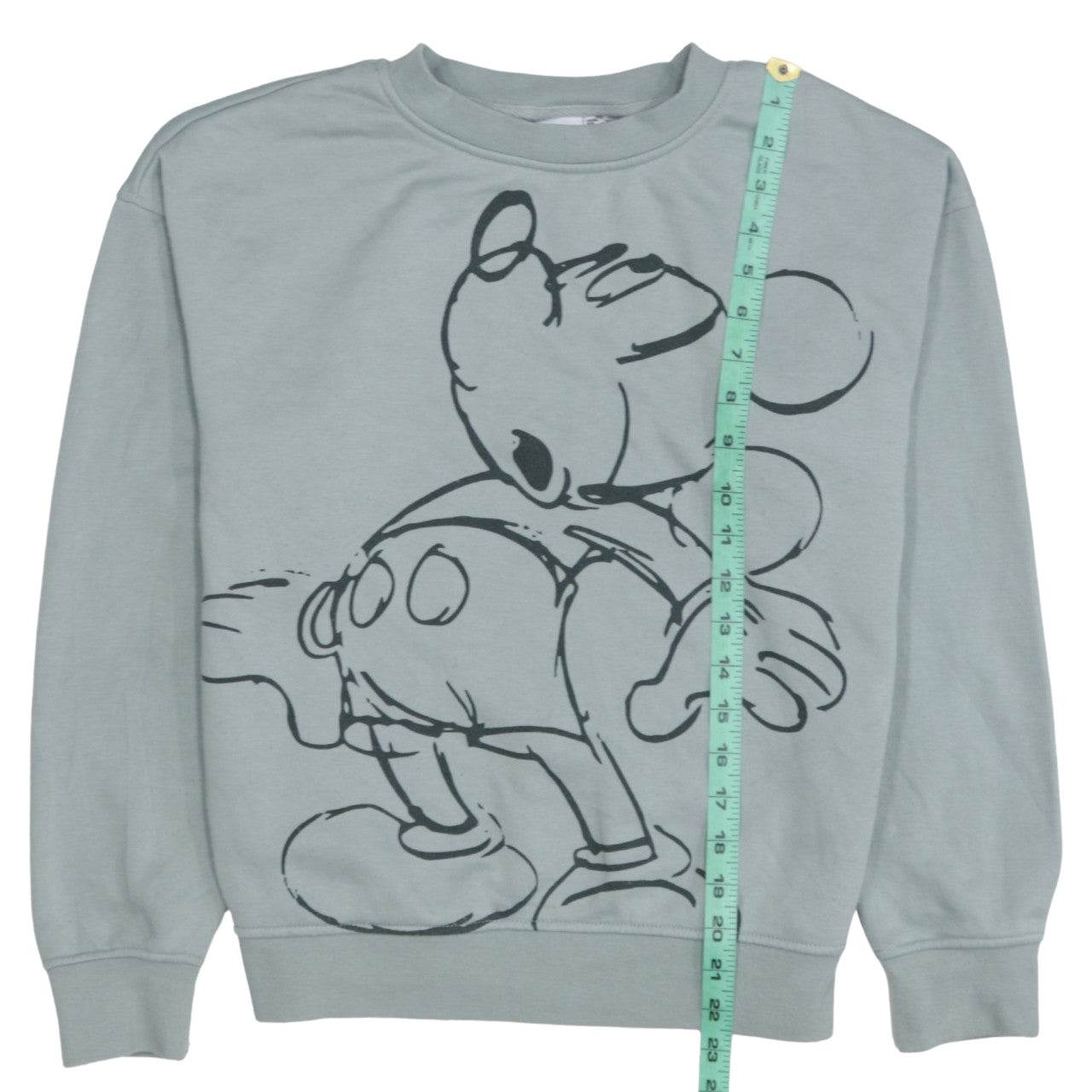 Disney Womens Grey Mickey Mouse Pullover Sweatshirt 2XS