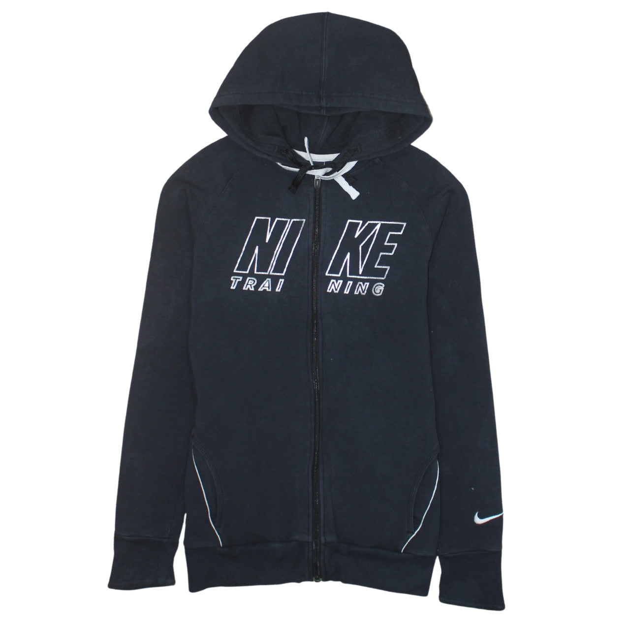 Nike Womens Black Dri-Fit Full Zip Hoodie Size S Training Sweatshirt