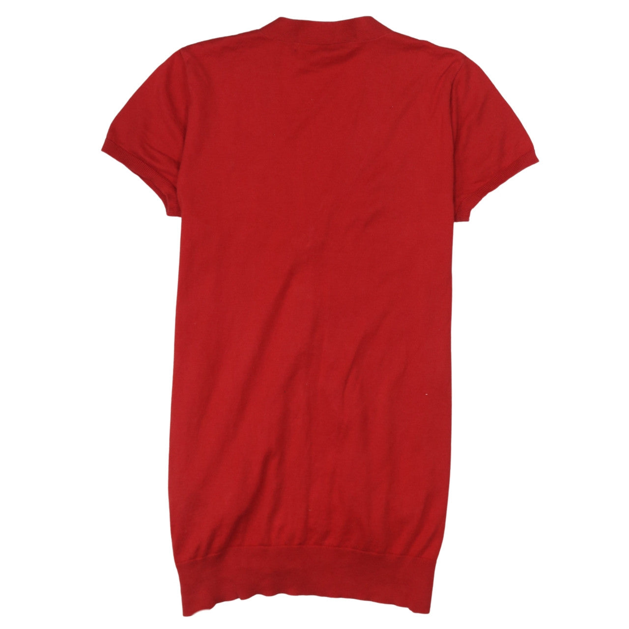 Ralph Lauren Women Red Cotton Short Sleeve V-Neck Cardigan L
