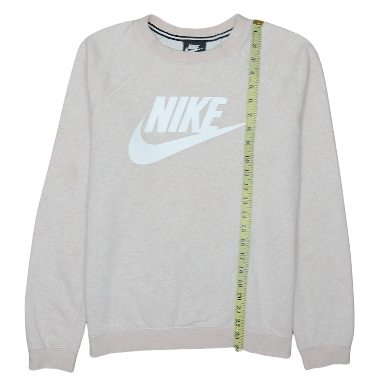 Nike Women Beige Crew Neck Pullover Sweatshirt Medium