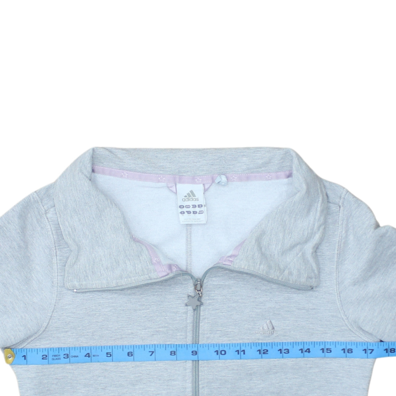 Adidas Women's Grey Track Jacket Size 12 Full Zip Sports Top