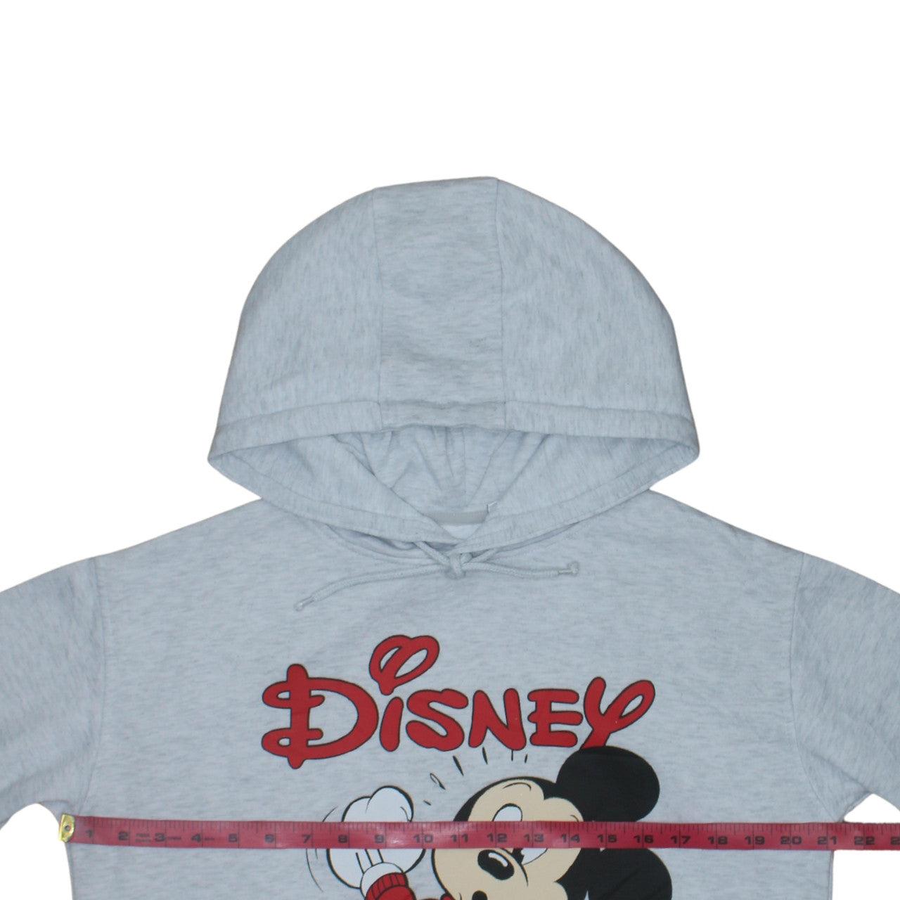 Disney Women's Grey Mickey Hoodie Size S 10/12 Pullover Graphic Print