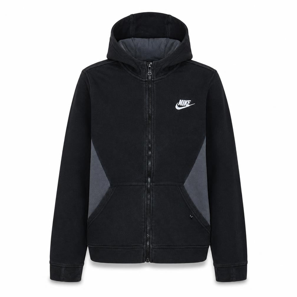 Nike Boys Black Full Zip Hoodie XL 158-170cm Fleece Sweatshirt