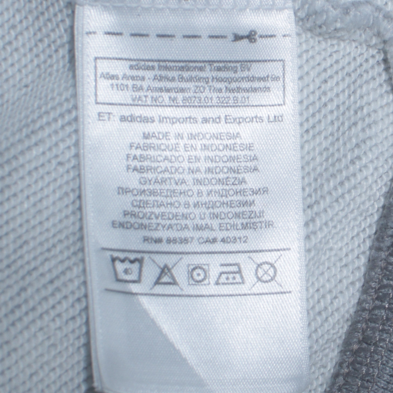adidas Men Grey Full Zip Hoodie L Regular Fit Sportswear