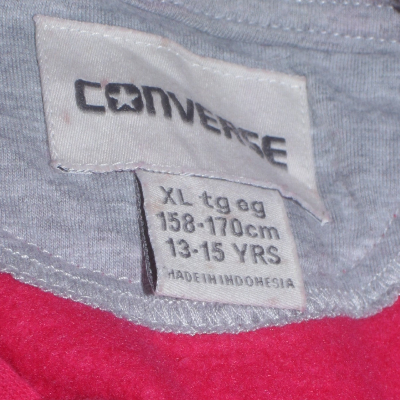 Converse Girls Red Full Zip Hoodie XL 13-15 Years Cotton Blend All Star