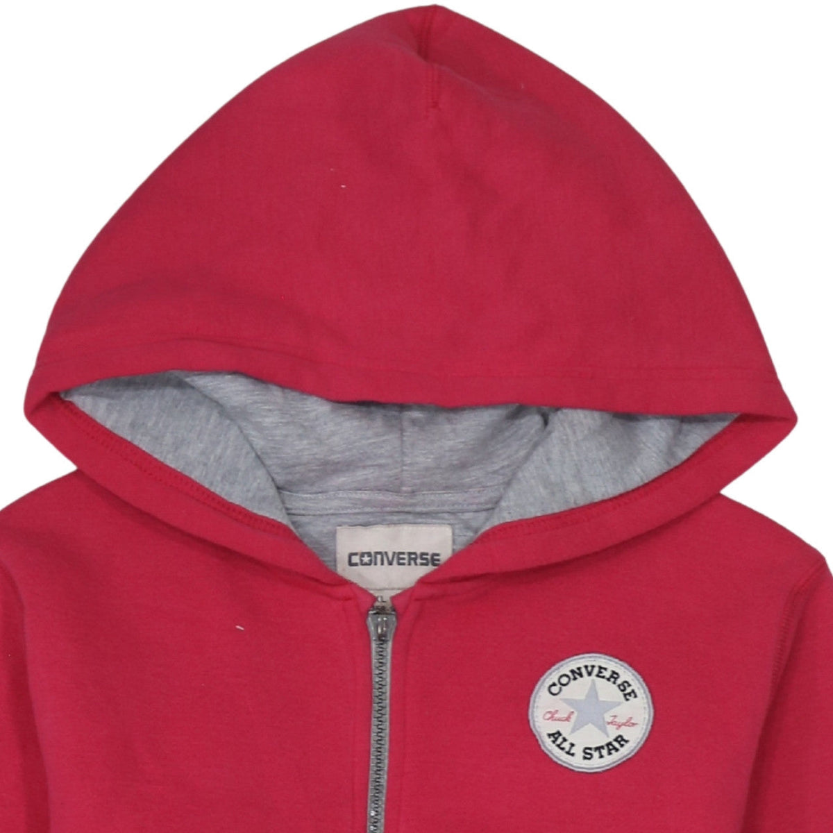 Converse Girls Red Full Zip Hoodie XL 13-15 Years Cotton Blend All Star