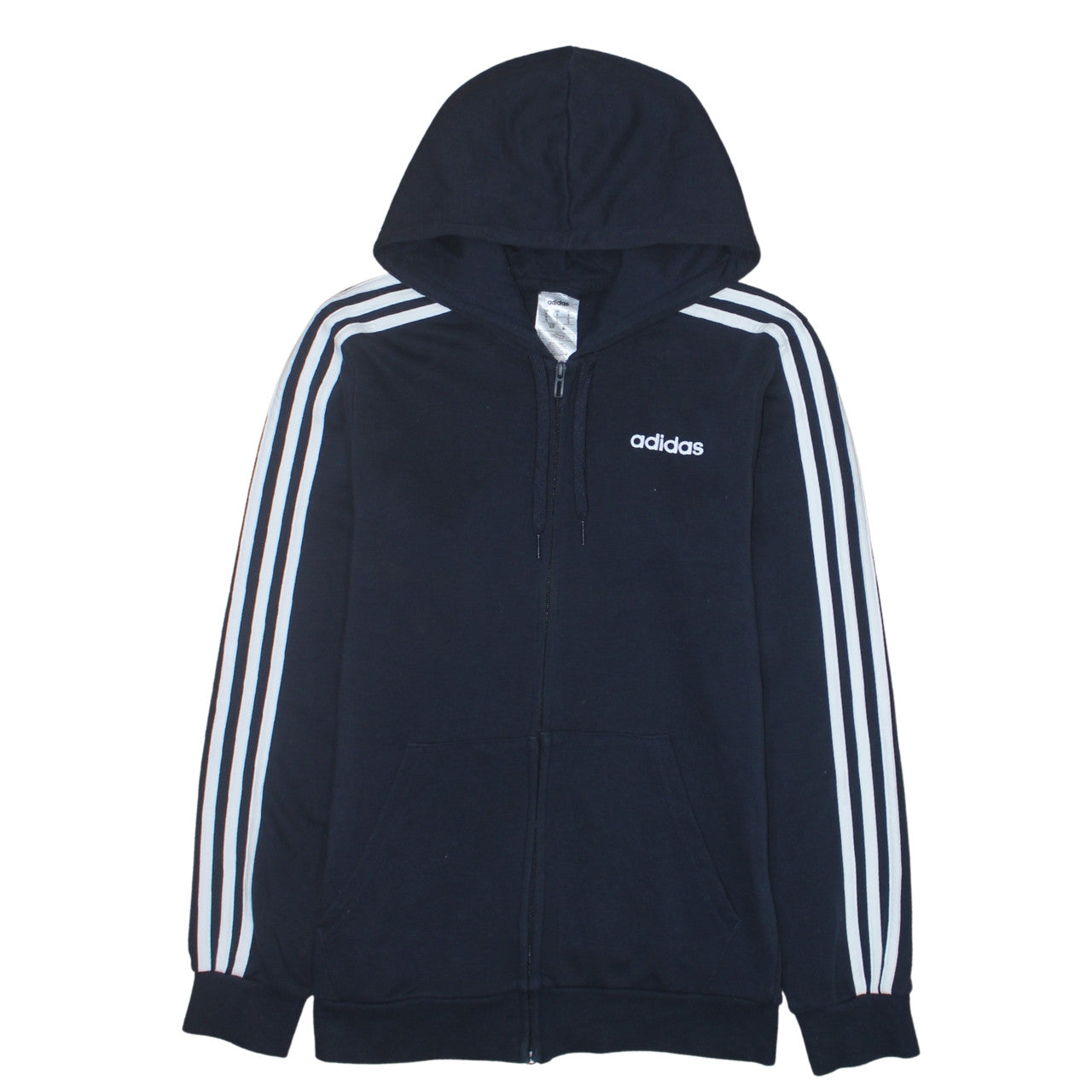 Adidas Men's Black Full Zip Hoodie S Sportswear Fleece Jacket