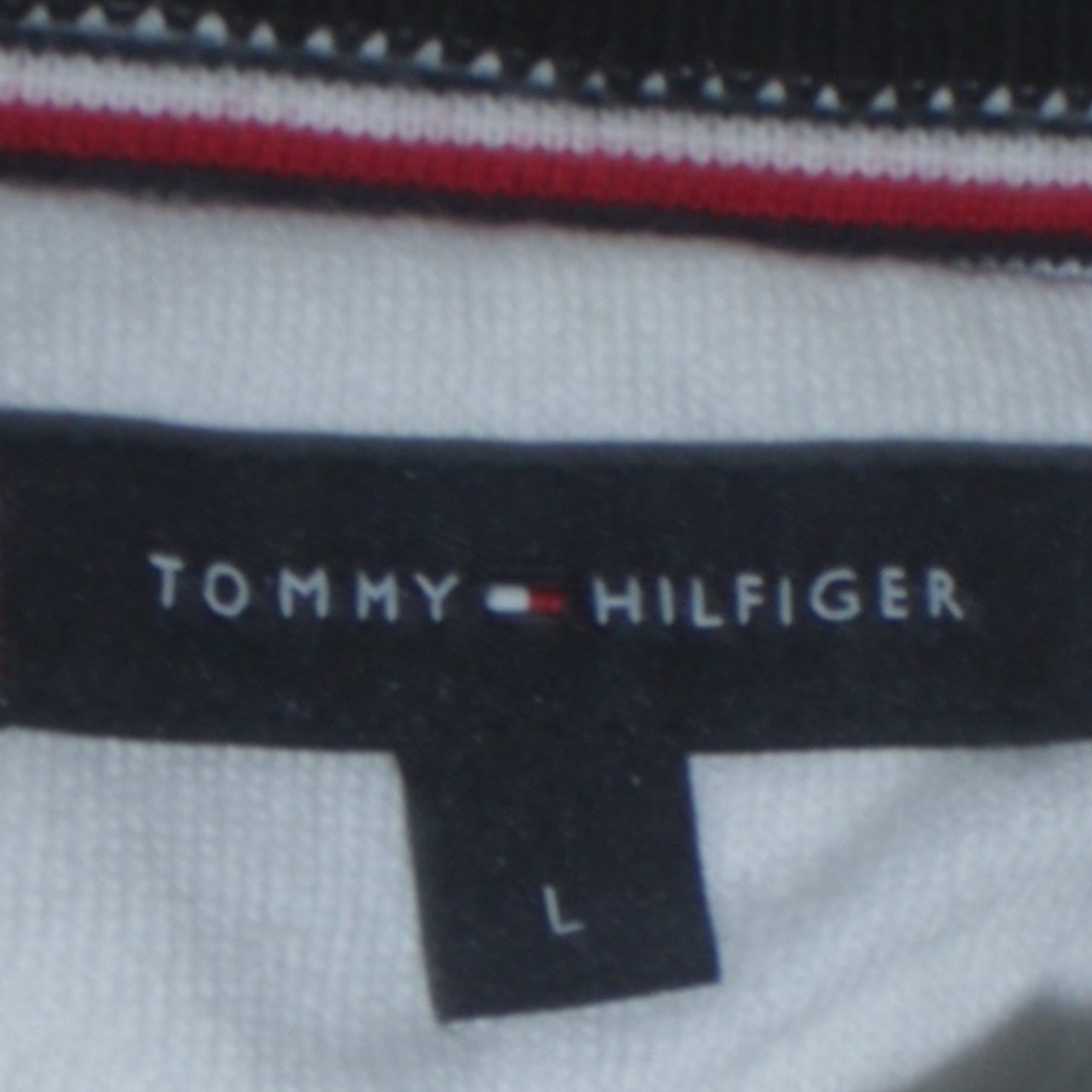 Tommy Hilfiger Men's White Mock Neck Cotton Pullover Jumper L