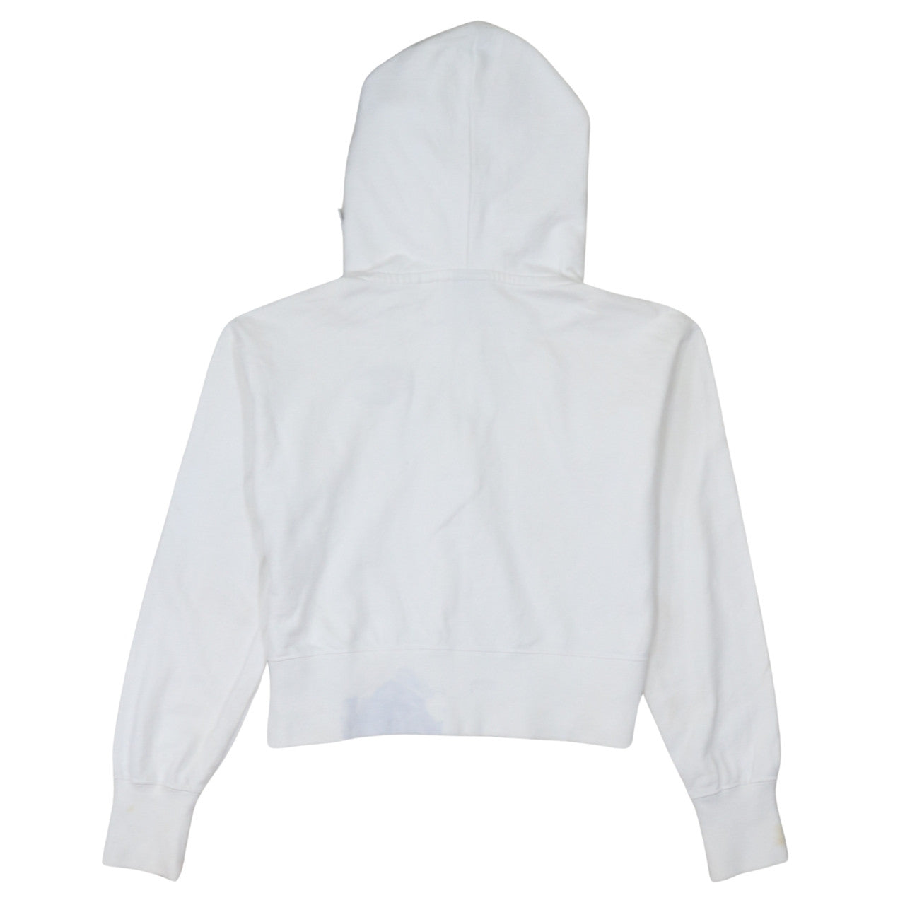 Champion Women's White XS Full Zip Hoodie Cotton Logo Sweatshirt