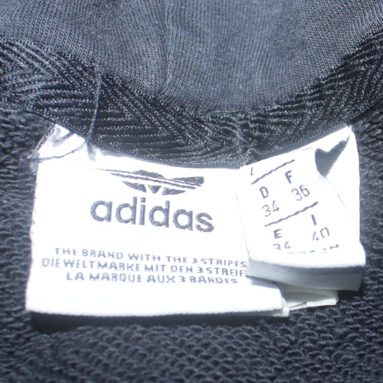 Adidas Womens Black Pullover Hoodie Size 8 Cotton Logo Graphic