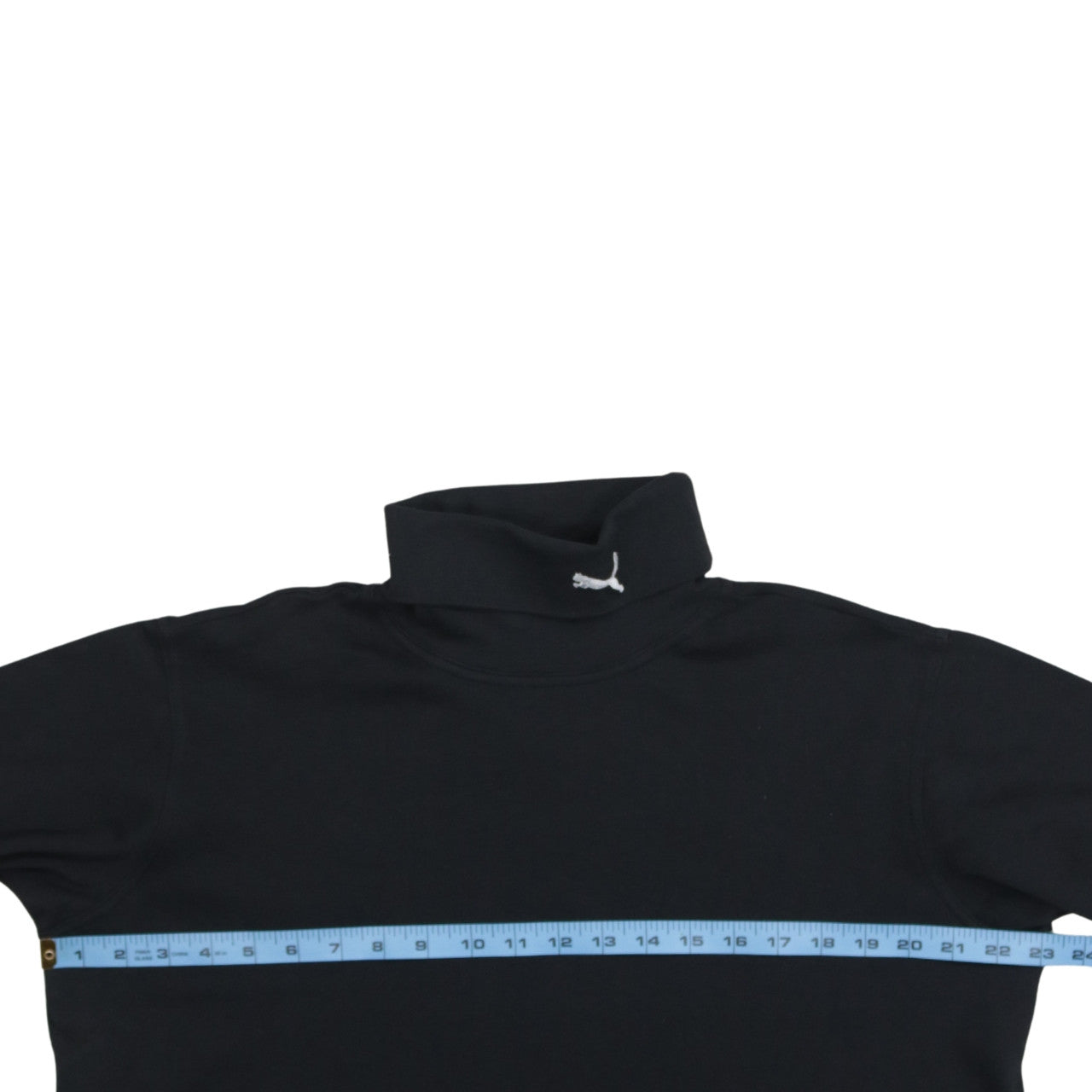 Puma Men's Black Roll Neck Long Sleeve Cotton T-Shirt Size M