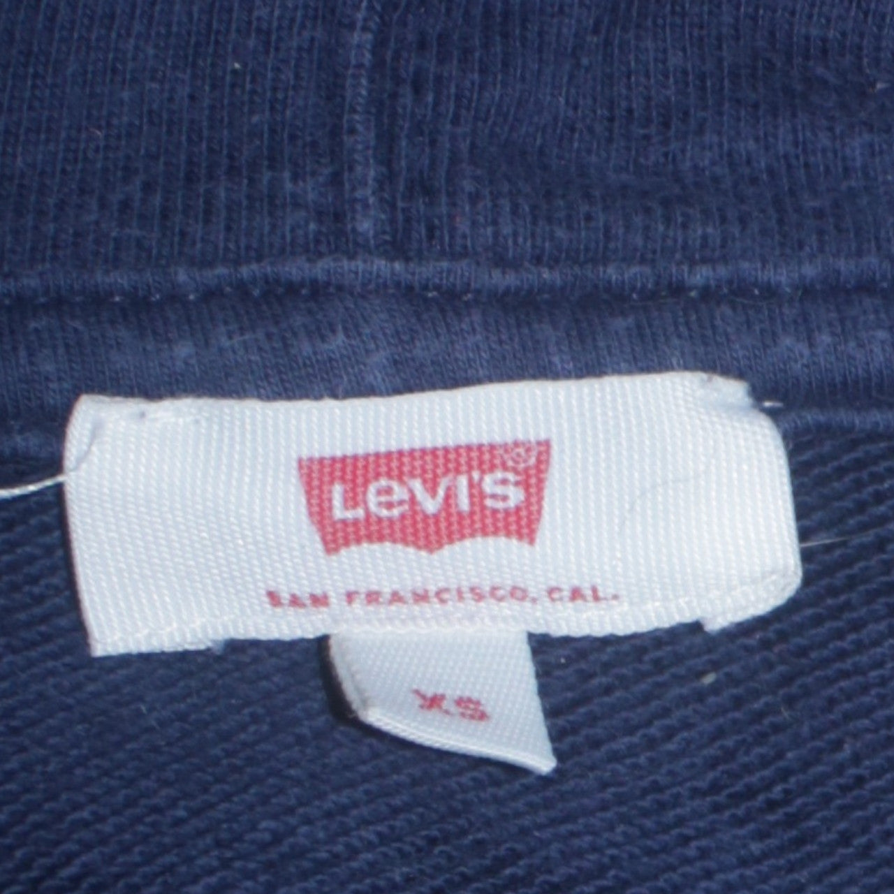 Levi's Women's Navy Red White Colourblock Hoodie XS Pullover Cotton