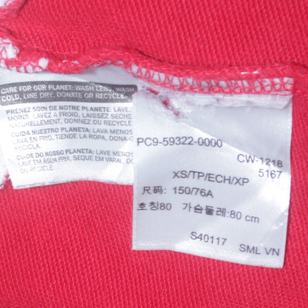 Levi's Women's Navy Red White Colourblock Hoodie XS Pullover Cotton