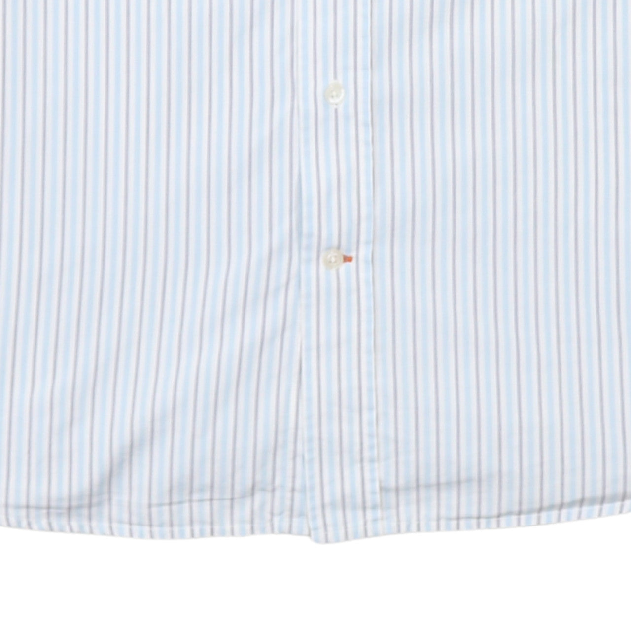 Napapijri Men Blue Striped Short Sleeve Button-Up Cotton Shirt L