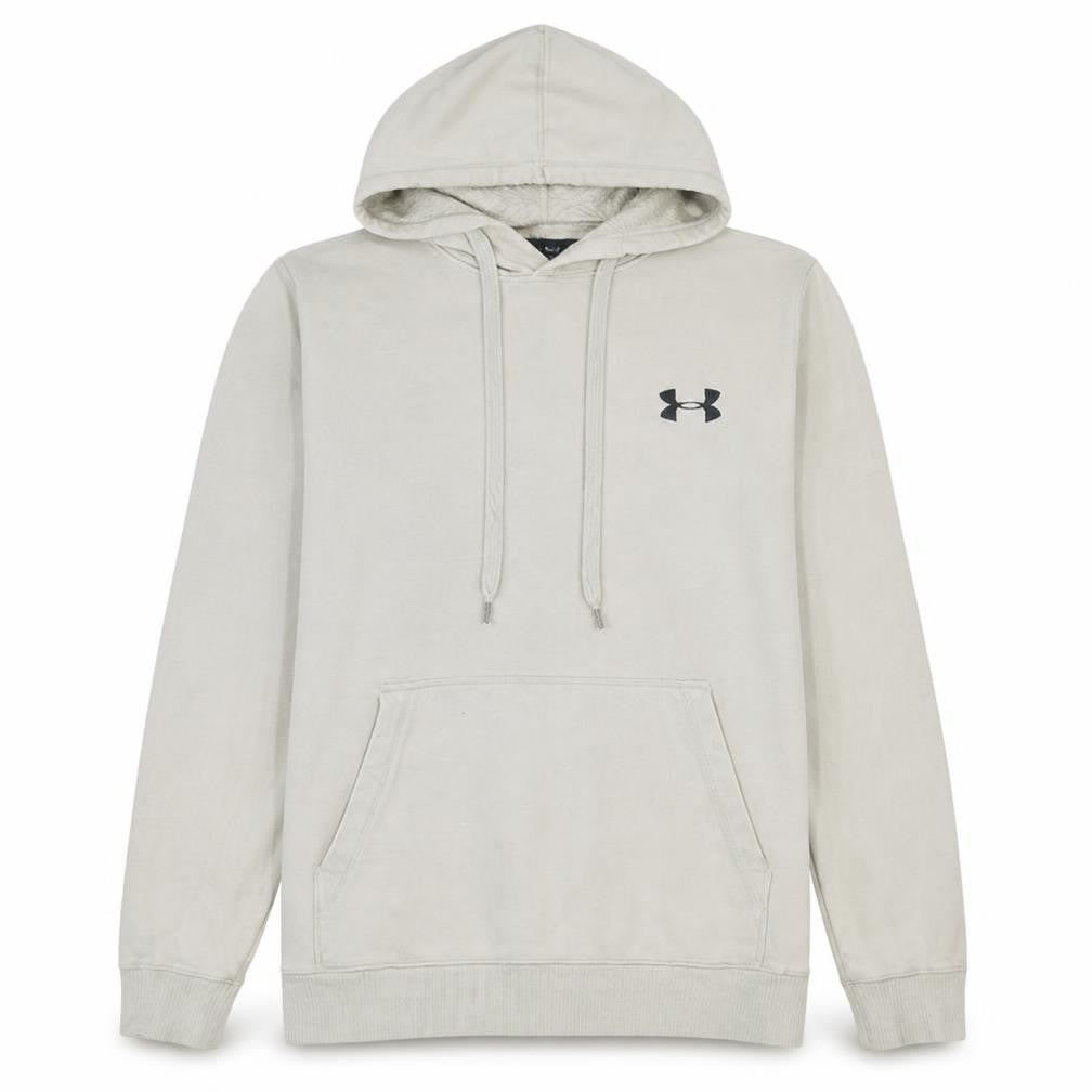 Under Armour Men's Beige Fleece Pullover Hoodie Medium