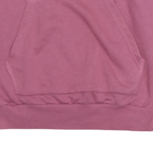 Adidas Women Pink Pullover Hoodie Size 8 Logo Hooded Sweatshirt