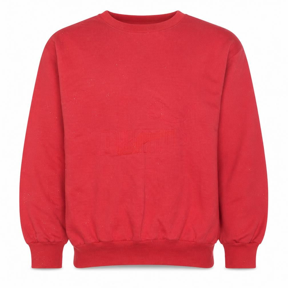 Puma Mens Red Crew Neck Pullover Sweatshirt L Classic Fit