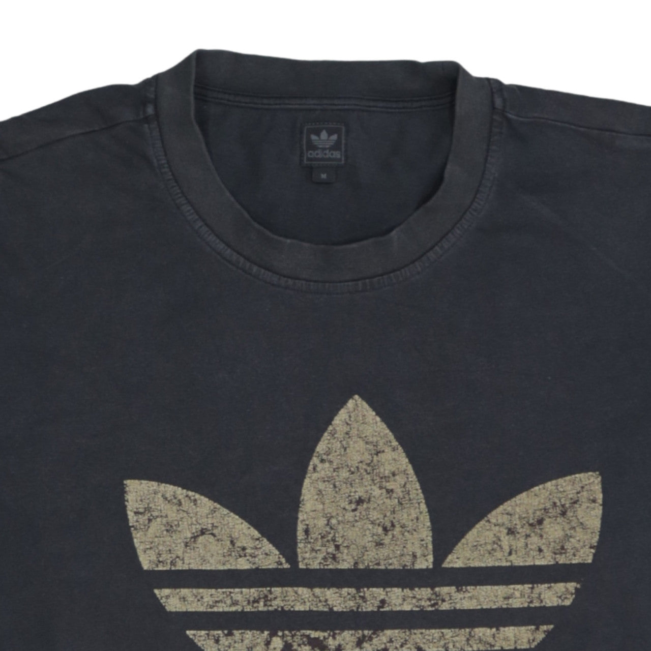 Adidas Men's Black Trefoil Logo Crew Neck T-Shirt Medium
