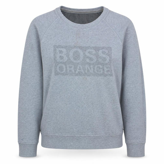 Hugo Boss Orange Womens Grey Pullover Sweatshirt XL Relaxed Fit