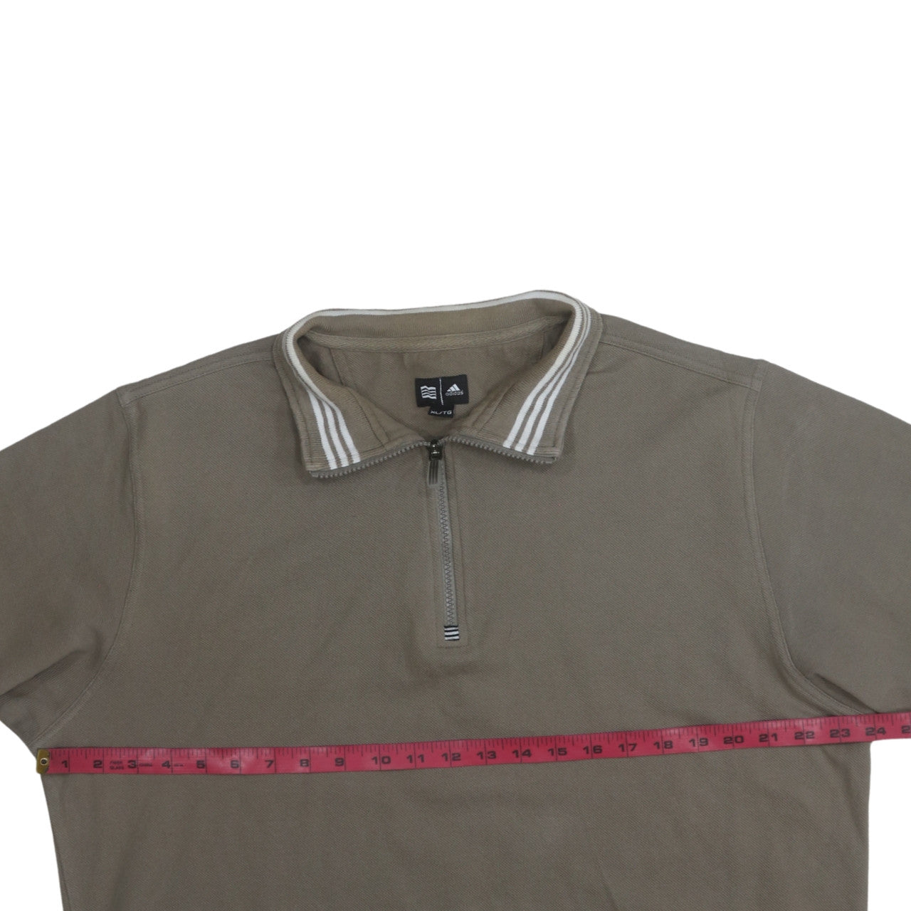 Adidas Men's Brown XL 1/4 Zip Fleece Sweatshirt