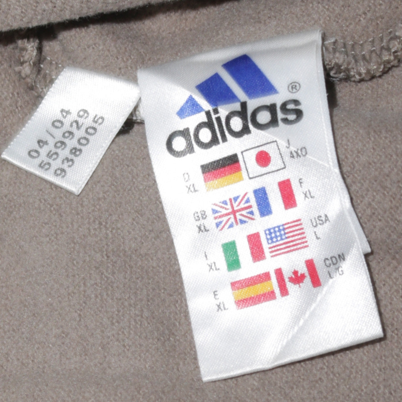 Adidas Men's Brown XL 1/4 Zip Fleece Sweatshirt