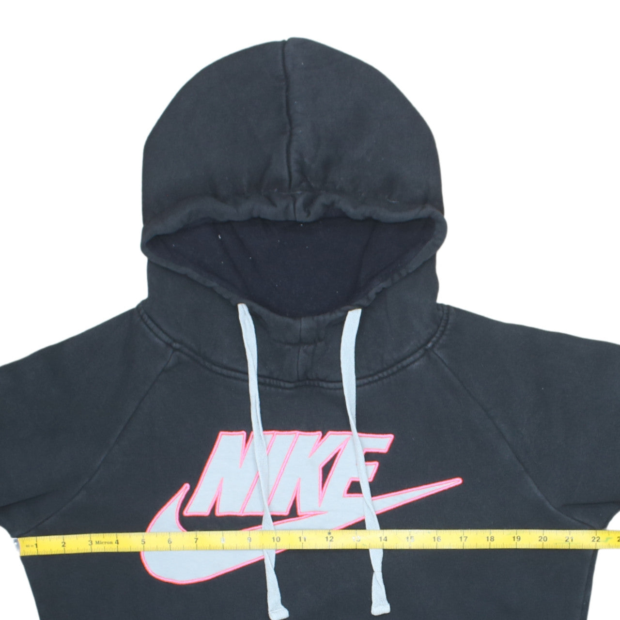 Nike Girls Black XL Pullover Hoodie with Logo Graphic Print Fleece