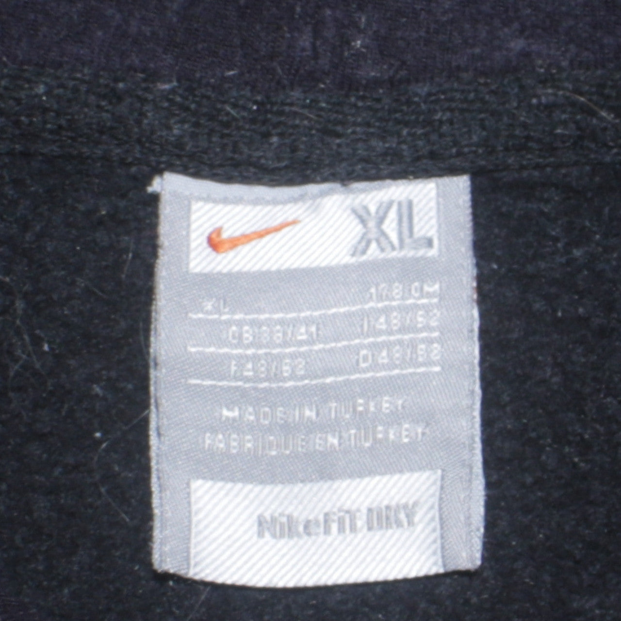 Nike Girls Black XL Pullover Hoodie with Logo Graphic Print Fleece
