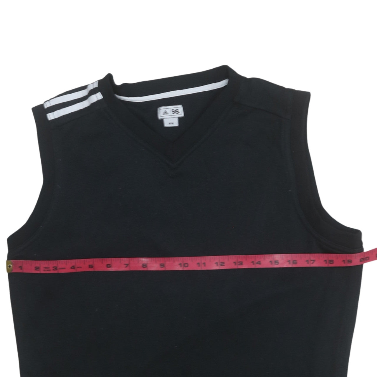 Adidas Men's Black Sleeveless V-Neck Sports Vest Sweatshirt M