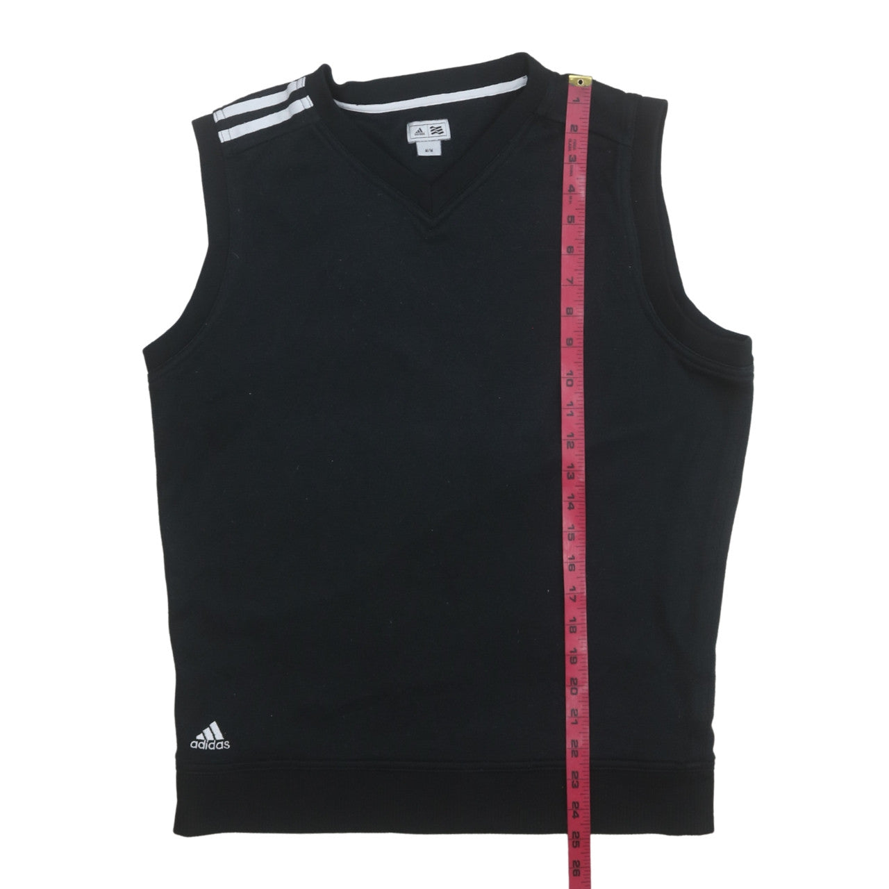 Adidas Men's Black Sleeveless V-Neck Sports Vest Sweatshirt M