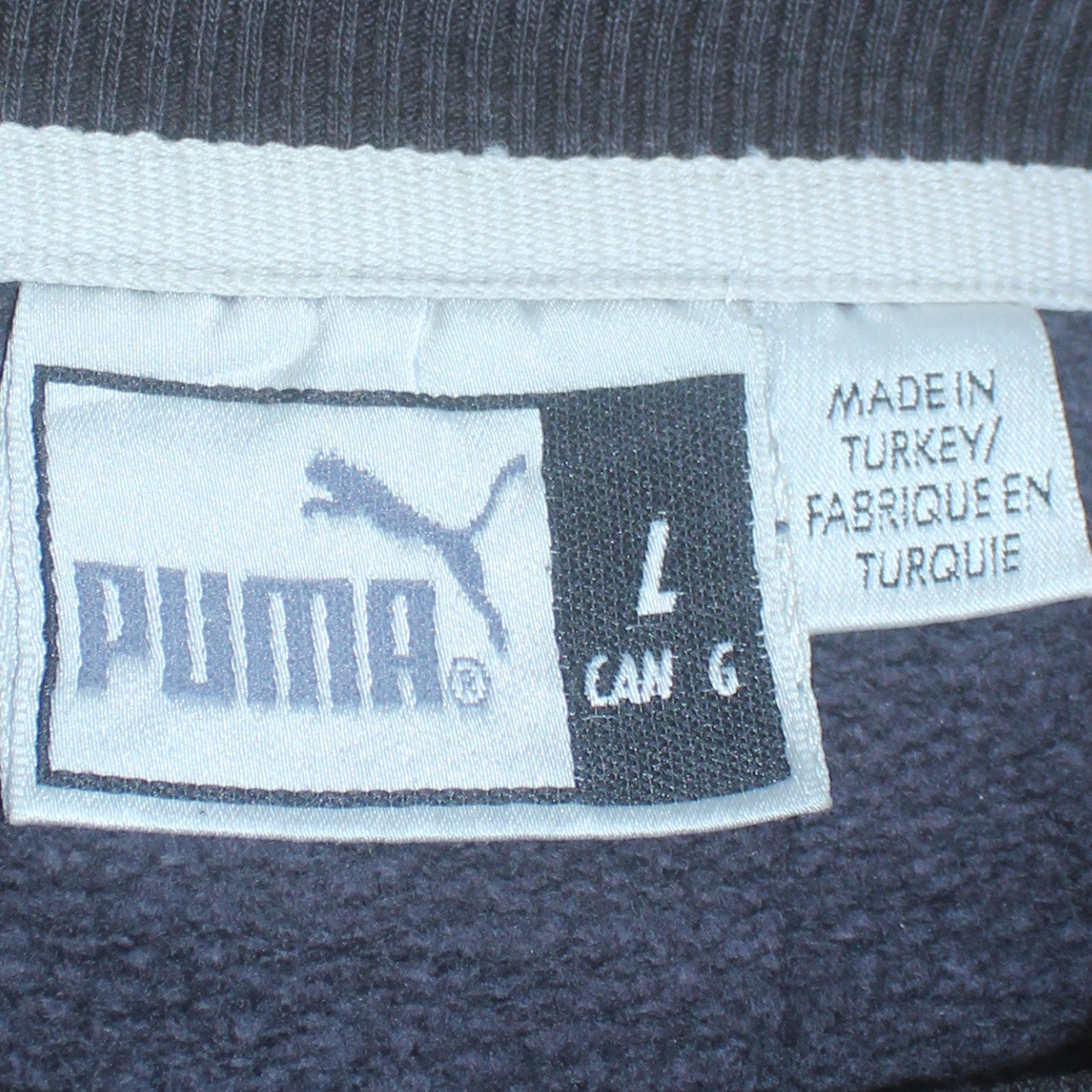 Puma Mens Black L Pullover Sweatshirt Crew Neck Fleece