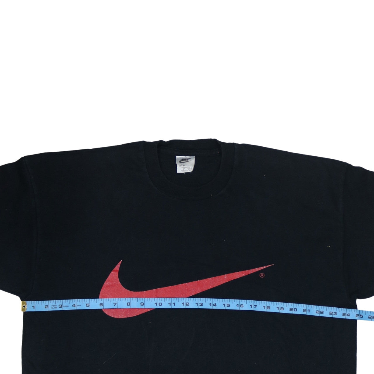 Nike Men's Black XL Vintage Red Swoosh Logo Graphic T-Shirt