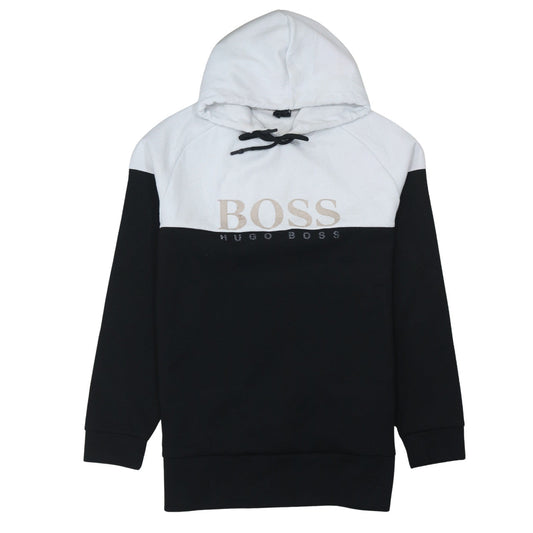 Hugo Boss Men's Black & White Logo Pullover Hoodie Size S
