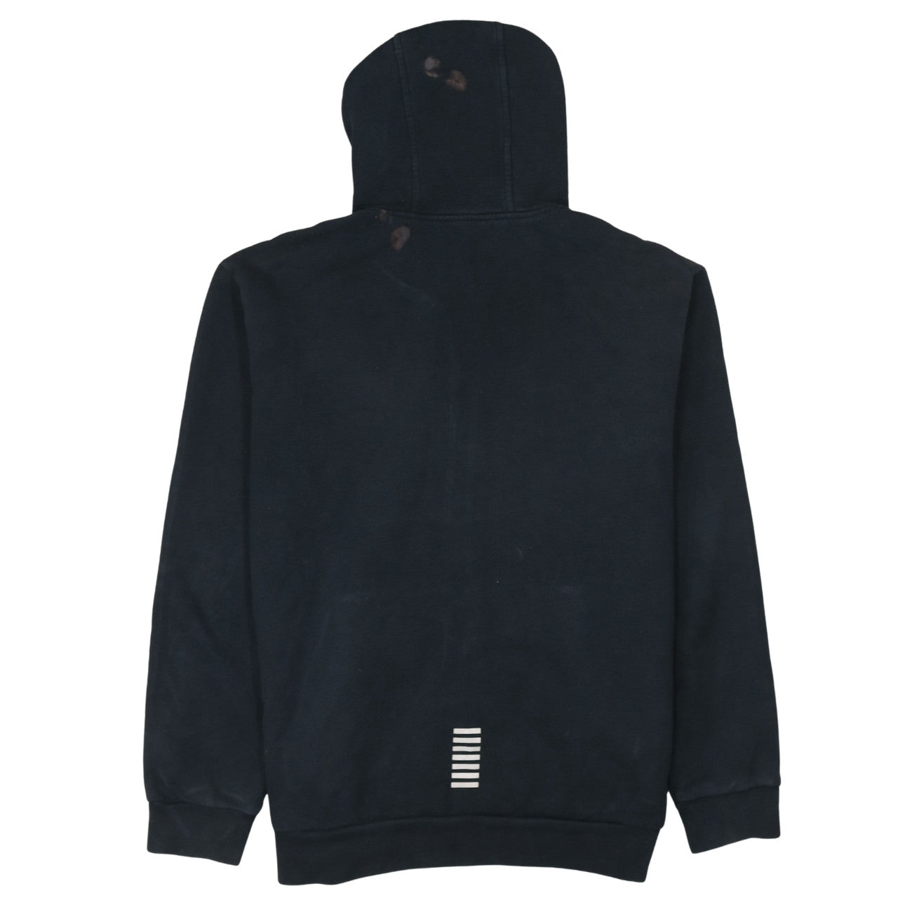 Emporio Armani EA7 Womens Black Full Zip Hoodie XL Relaxed Fit