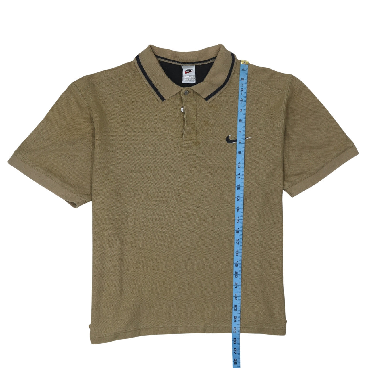 Nike Men’s Brown Cotton Short Sleeve Polo Shirt L