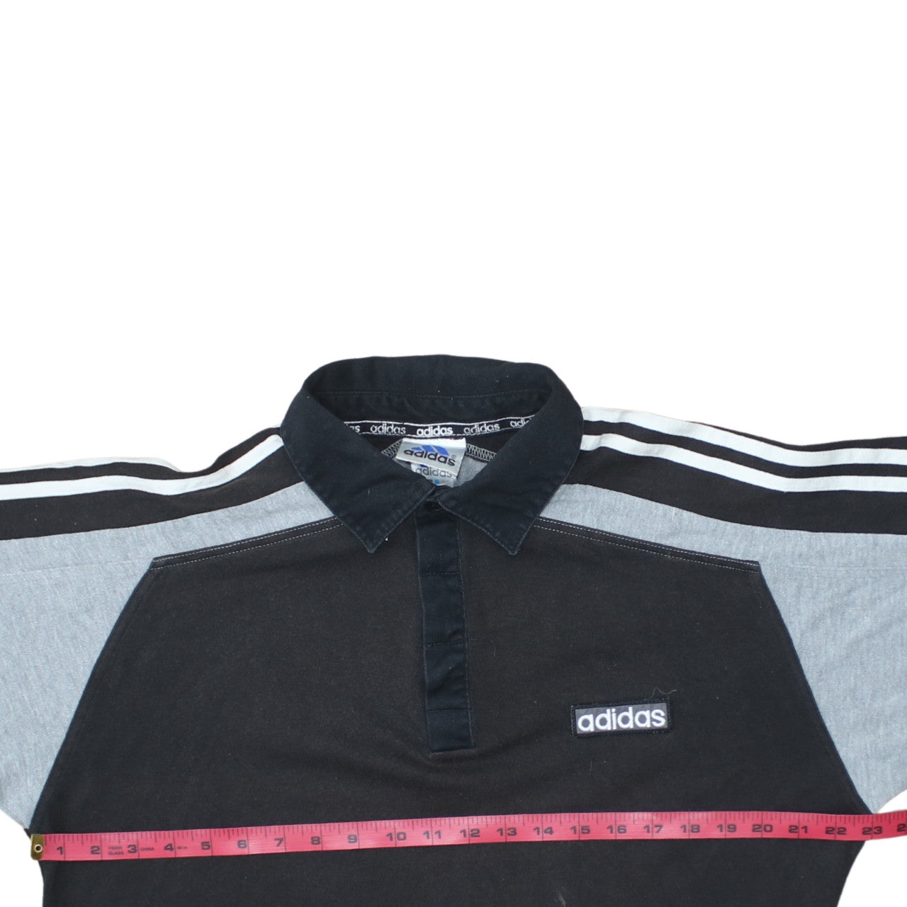 Adidas Men's Black Long Sleeve Collared Sports T-Shirt Size M
