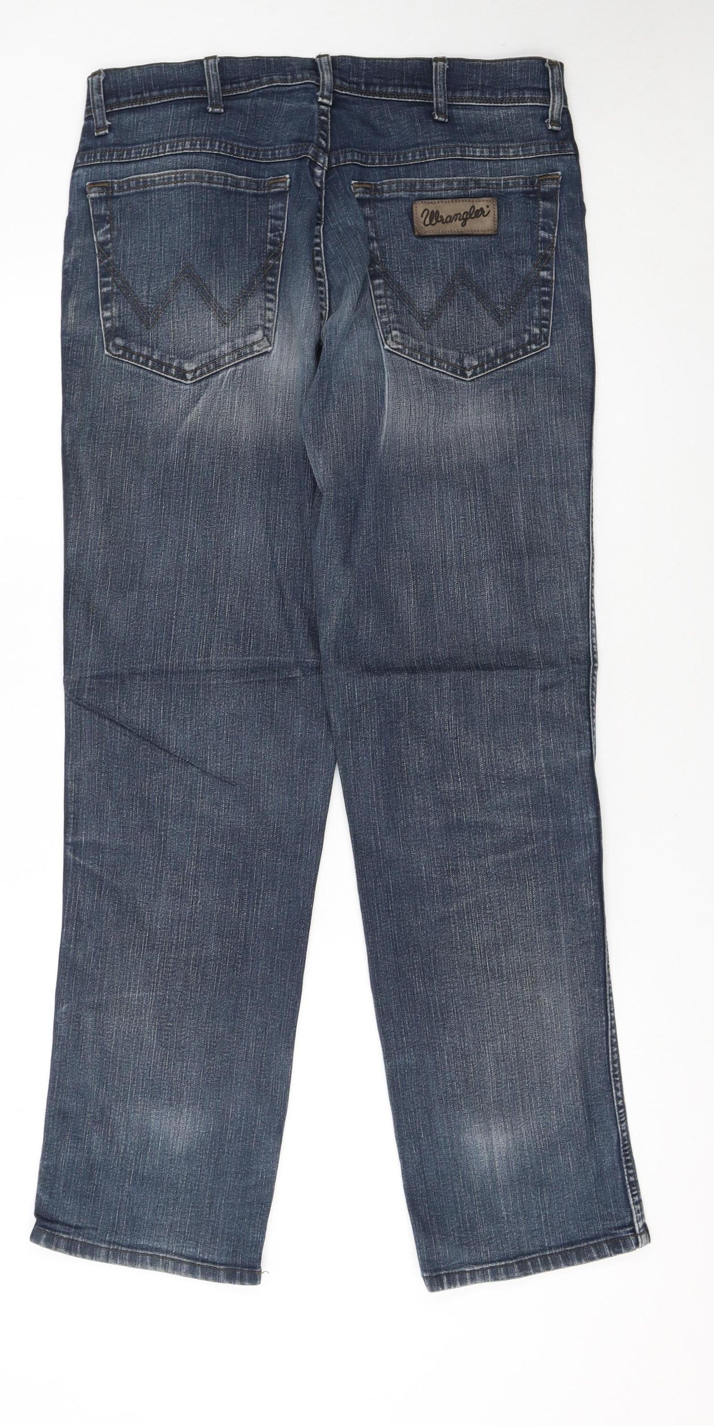 Wrangler Men Blue 32x30 Texas Straight Denim Jeans