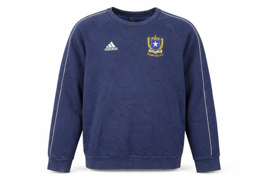 Adidas Men's Blue Small Pullover Sweatshirt Embroidered Logo