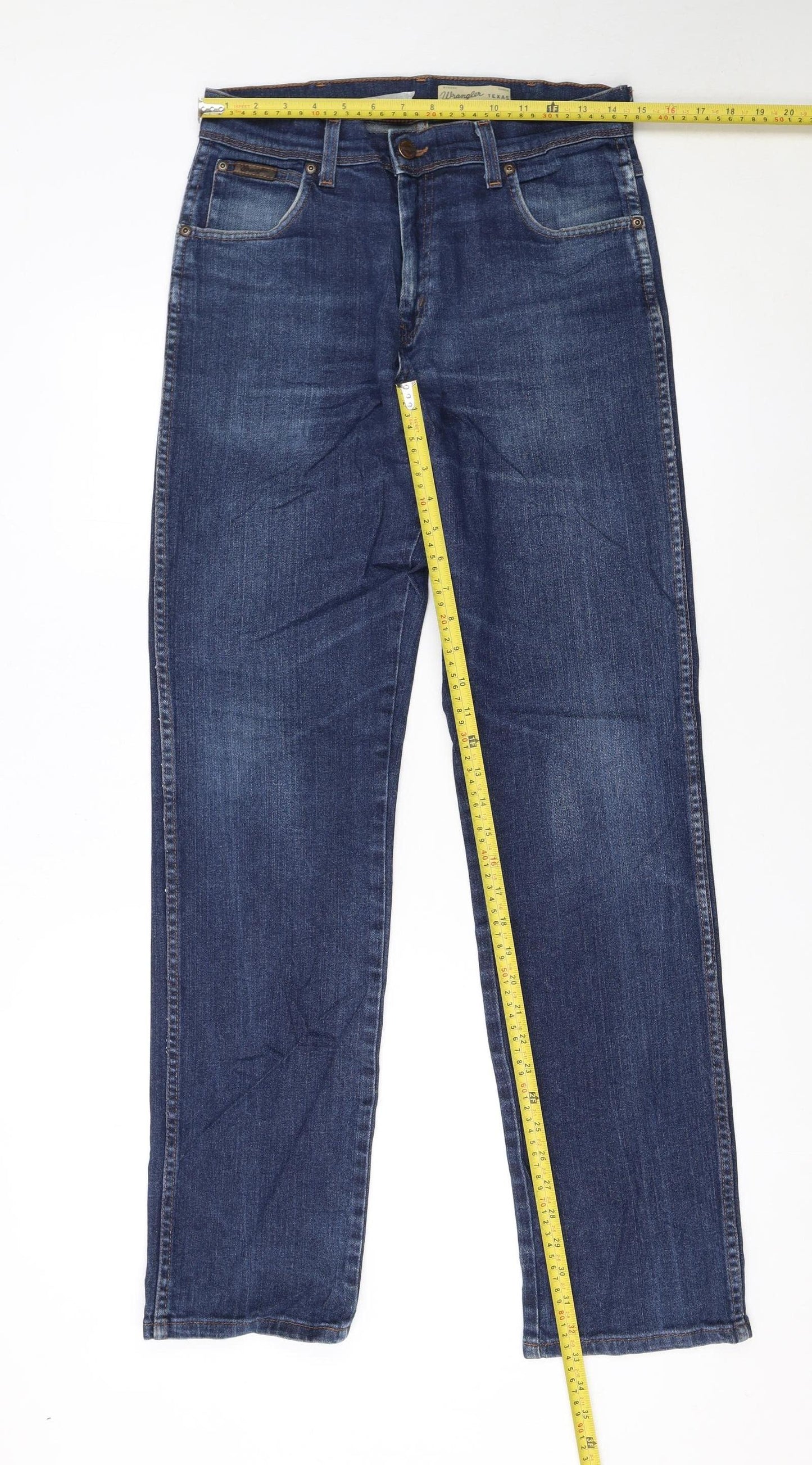 Wrangler Men's Blue Texas Stretch Straight Denim Jeans W31 L34