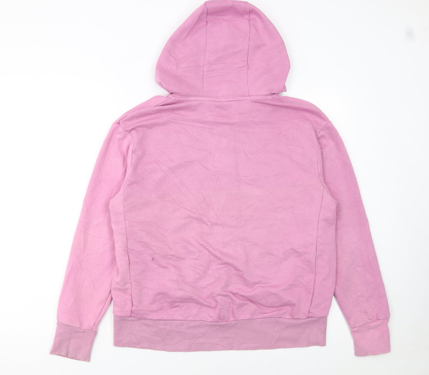 Nike Women's Pink Full Zip Hoodie Small Dri-Fit Logo Casual