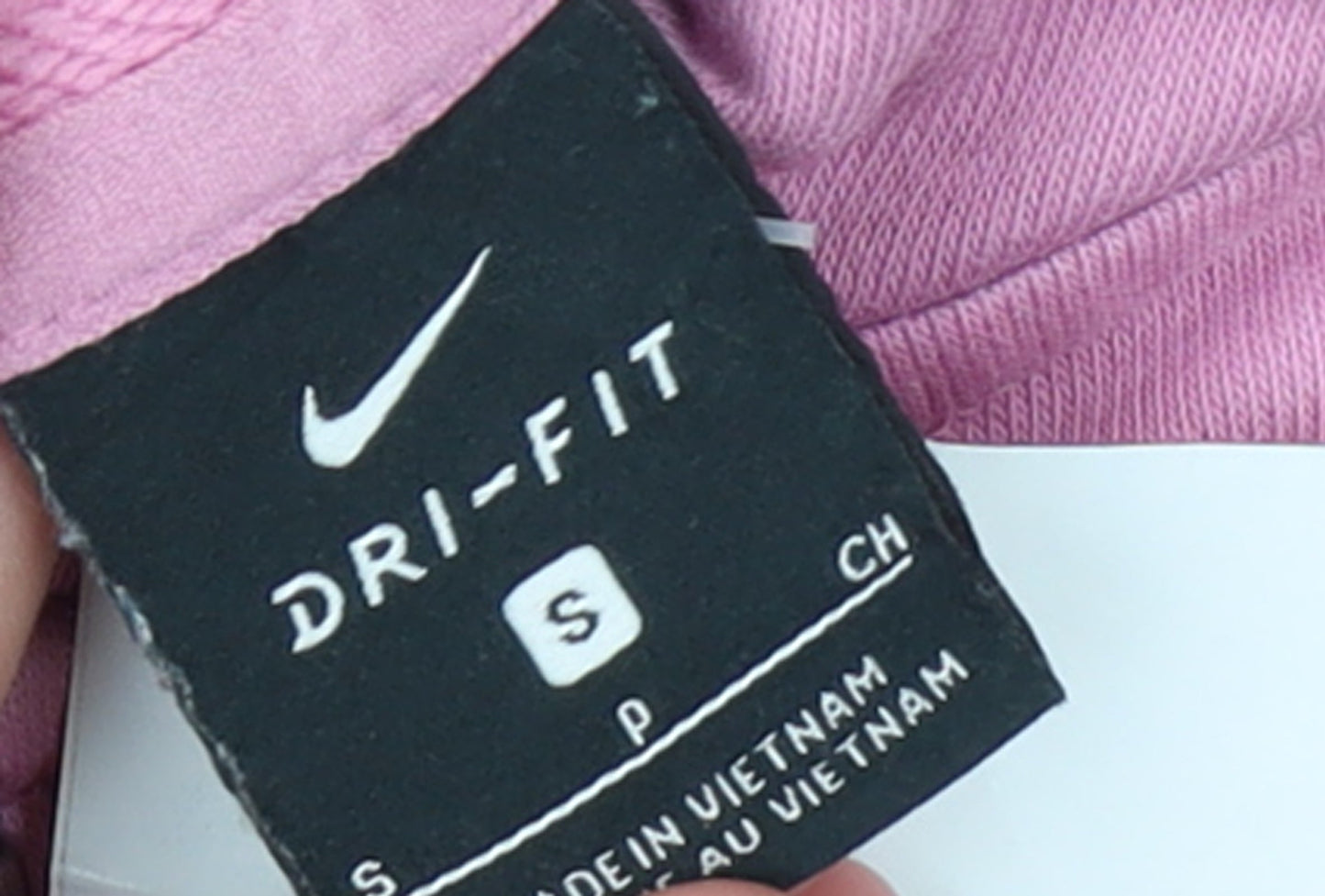 Nike Women's Pink Full Zip Hoodie Small Dri-Fit Logo Casual