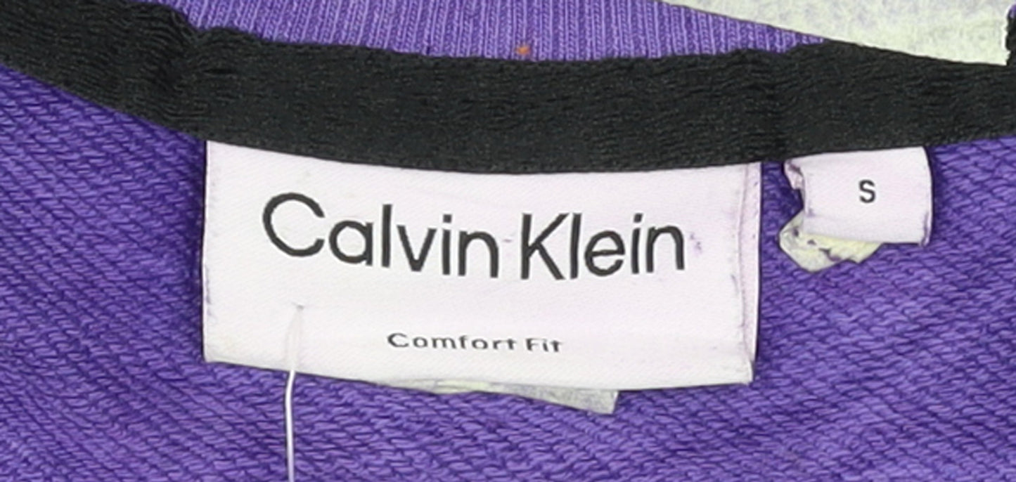 Calvin Klein Women’s Purple 1/2 Zip Cotton Sweatshirt Size S