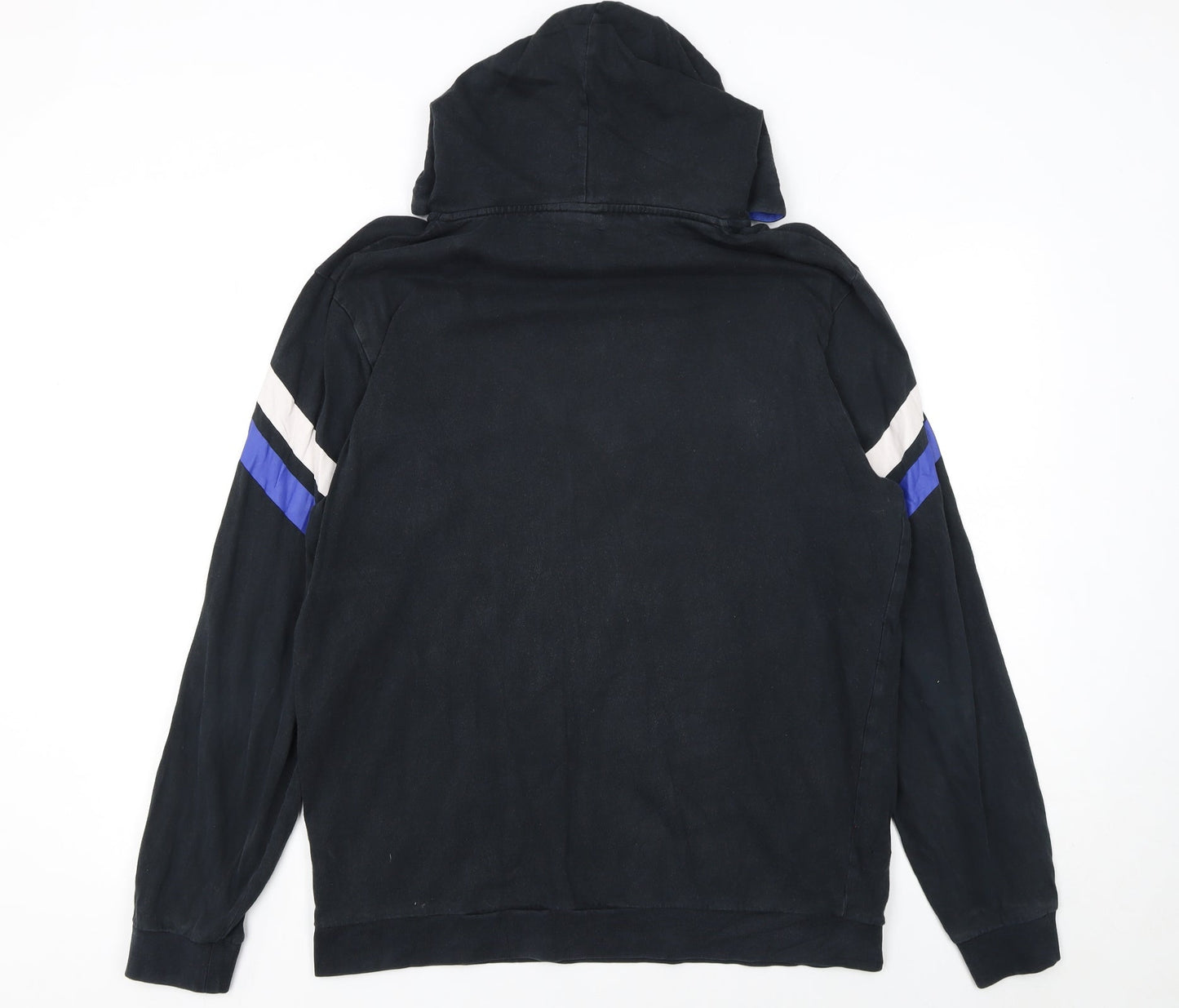Hugo Boss Men’s Black XL Pullover Hoodie with Logo & Stripe Detail