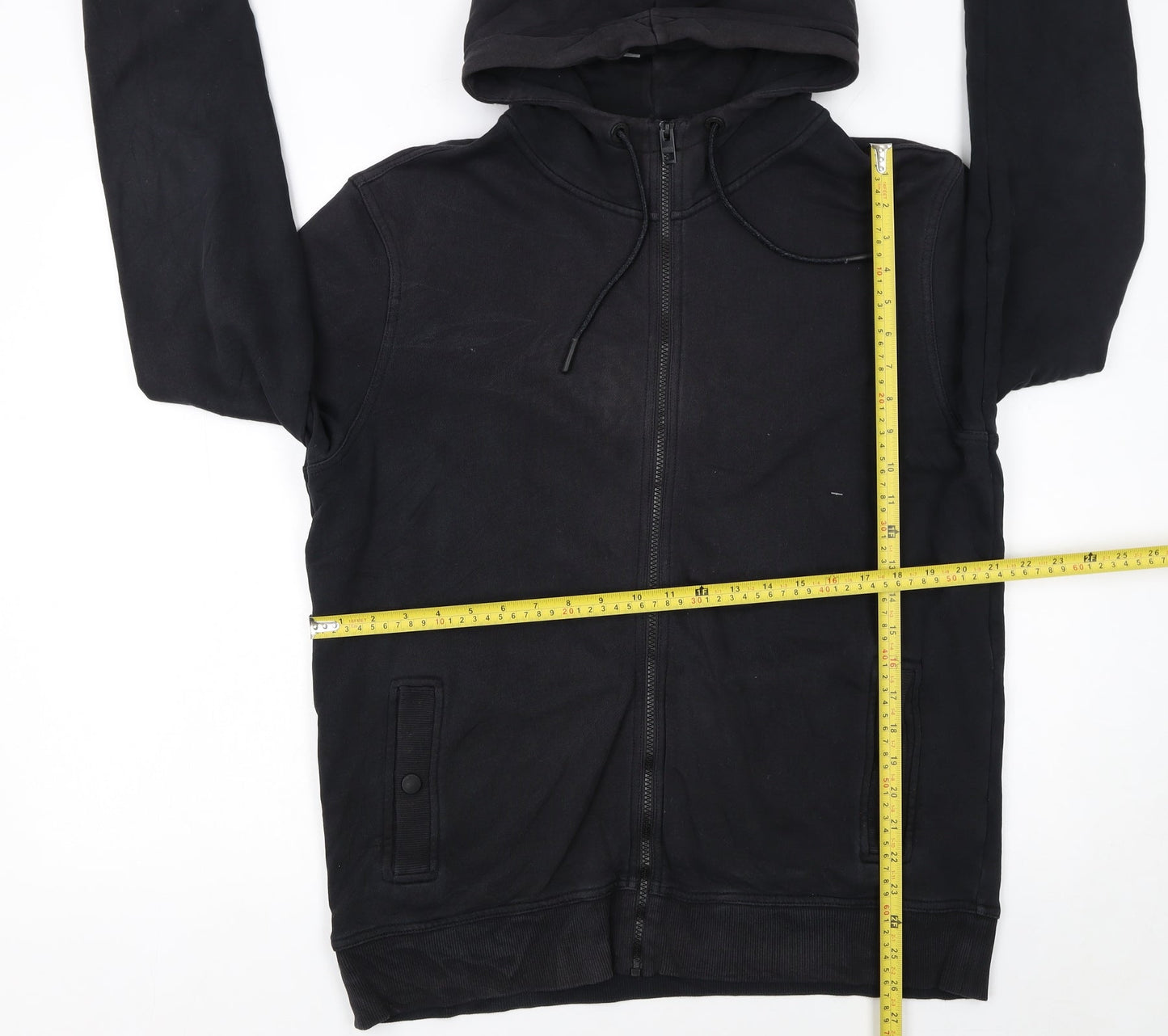 Hugo Boss Men's Black Full Zip Hoodie Size L Cotton Blend