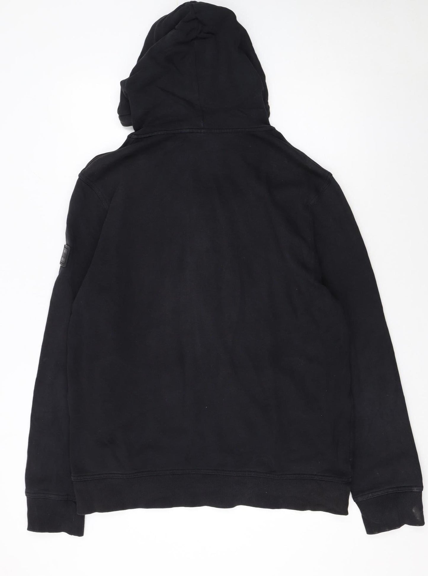 Hugo Boss Men's Black Full Zip Hoodie Size L Cotton Blend